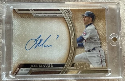 2015 Topps Tier One Joe Mauer Topps certified on card autograph # /50 - Image 1 of 2
