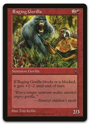 Raging Gorilla (LP) Visions VIS Magic MTG - Image 1 of 2