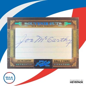 2005 Playoff Prime Cuts Joe McCarthy Souvenir 44/44 #SC-27 Auto New York Yankees - Picture 1 of 10