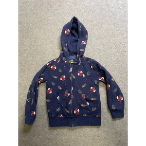 Polo Ralph Lauren para niños azul marino fútbol béisbol estampado cremallera completa sudadera con capucha 4T - Imagen 1 de 8