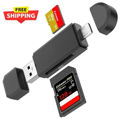 2in1 USB 3.0 Type C to TF SD Micro SD TF OTG Smart Memory Adapter Laptop Compute - Image 1 of 4