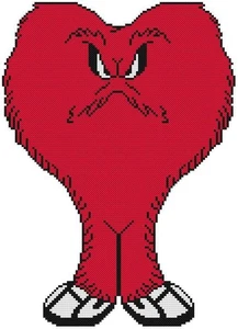 KREUZSTICH + BASTELMUSTER Looney Tunes Cartoon hauchdünne rote Monster Turnschuhe - Bild 1 von 16