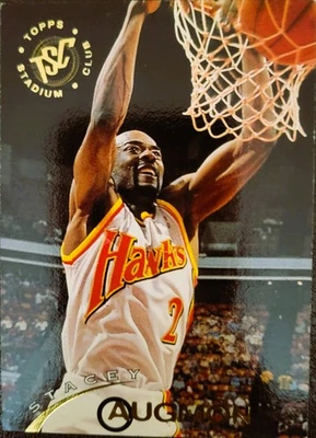 1994-95 Topps Stadium Club - Stacey Augmon #342- Atlanta Hawks - Image 1 of 2