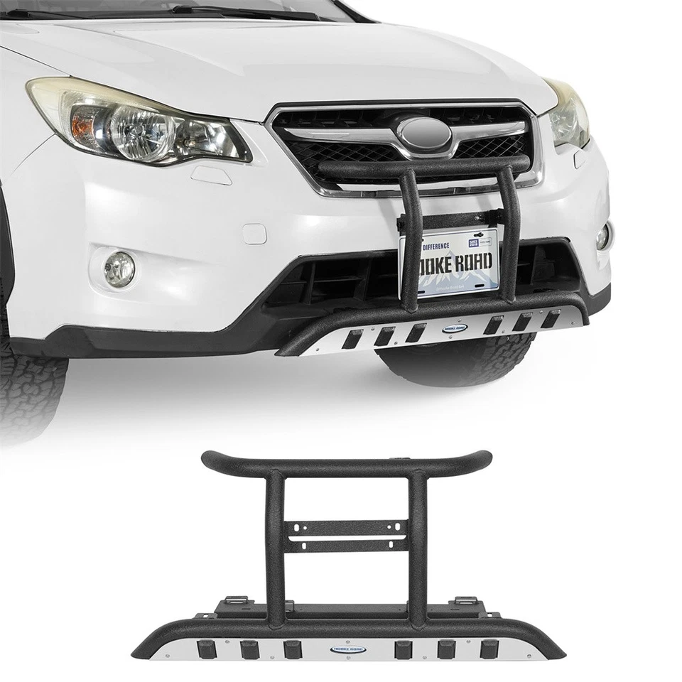 Fit 2013 - 2017 斯巴鲁 XV Crosstrek 管状越野前保险杠带 4 个灯片 — 第 1/4 张图片