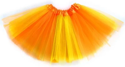 Thanksgiving Orange Yellow/Red/Purple/Green Black Tutu Skirt Medium, A-yellow  - Image 1 of 4