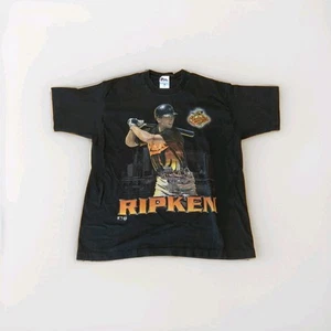 Vintage Pro Player Cal Ripkin T-Shirt Herren XL schwarz Orioles Einzelnaht - Bild 1 von 7