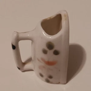 Mini soporte de palillo de dientes vintage con forma de hierro de porcelana de hueso - Imagen 1 de 11