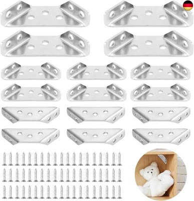 BESUCHE DEN YUECHENGGUI-STORE 16 Stück Winkelverbinder Dreiecksstütze Dreieckshalterung Edelstahl Eckwinkel 6