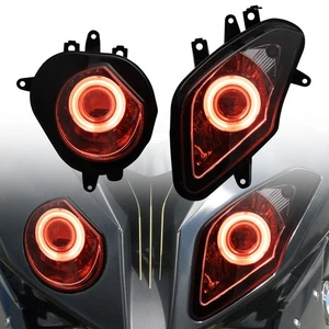 Headlight Assembly Orange Angel Eye Headlamp Projector For BMW S1000RR 2009-2014 - Picture 1 of 20