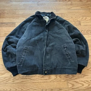 VTG 90’s Walls Detroit Jacket Faded Black Canvas Men’s Size XL Workwear - Picture 1 of 7