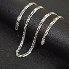 Real Solid 925 Sterling Silver 2mm-8mm Necklace Miami Cuban Chain Punk 18"-26"
