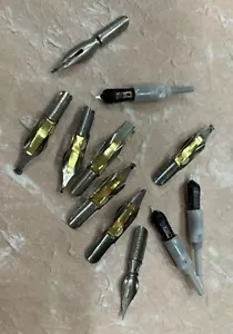 Writing Instruments Fountain Pen Nibs/Tips lot/11 Speedball, Hunt, USA - Picture 1 of 5