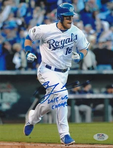 BEN ZOBRIST  KANSAS CITY ROYALS  2015 WS CHAMPS   PSA AUTHENTICATED  SIGNED 8x10 - Picture 1 of 1