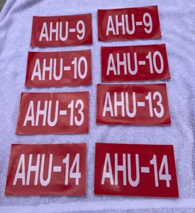 Lot of 8 Stickers Decal Vinyl Sticker Roof Top Unit RTU HVAC - Picture 1 of 3