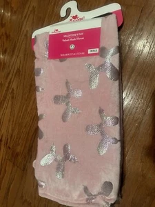 Way to Celebrate! Pink Iridescent Poodle Dogs Plush Throw, 50x60” Warm & Cozy - Picture 1 of 4