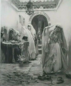 Antique Original Beautiful Young Gypsy Lady Art Engraving Artwork - Picture 1 of 2