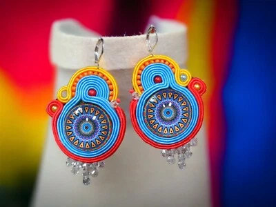 Ohrringe Technik soutache Kunsthandwerk  - Bild 1 von 4