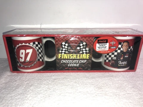 NASCAR/COCA-COLA 2004 SOUVENIR SET #97, KURT BUSCH, 2 MUGS/COOKIE - NEW Cover
