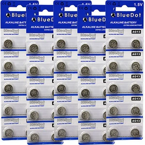 50 X AG13 LR44 LR1154 SR44 A76 357A 303 357 Alkaline Coin Cell Button Battery - Picture 1 of 1