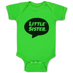 Baby Bodysuit Little Sister Funny Cotton Boy & Girl Baby Clothes - Picture 1 of 21