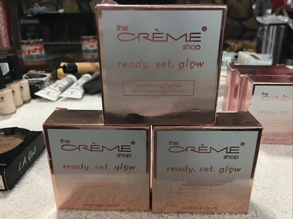 The Crème Shop Ready Set Glow Cushion Highlighter Rose Gold 0.53 Oz
