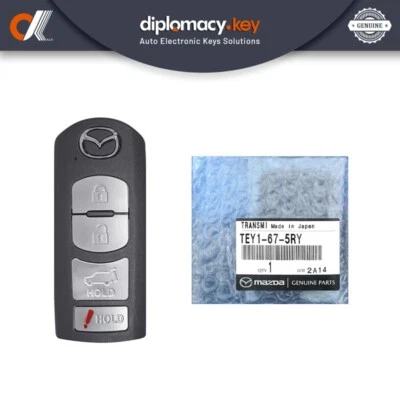 Llave inteligente genuina Mazda CX-7 CX-9 2010-2015 4 botones 315 MHz TEY1-67-5RY Foto 1 de 3
