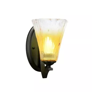 Toltec Zilo Sconce, Matte Black, 5.5" Gold Champagne Crystal - 551-MB-724 - Picture 1 of 1