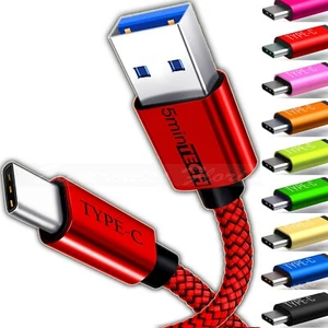 LOT Braided USB TYPE C Cable Cord Charger for Samsung S10/S10+ S9/S9+/ Note9/8 - Picture 1 of 1