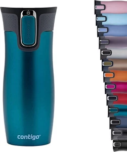Contigo Eleganter Reisebecher aus mattem Edelstahl mit Autoseal-Technologie -470 ml - Bild 1 von 4