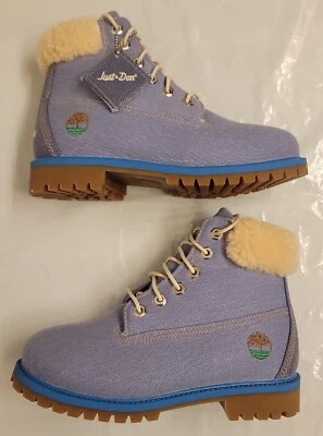 Timberland Girls Just Don 6" Premium Waterproof Denim Boots Blue TB0A1UXT Size 5 - Image 1 of 4