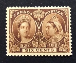 BroadviewStamps Canada Jubilee #55 MNH VF centering. Horizontal gum bend. CV$690 - Picture 1 of 2