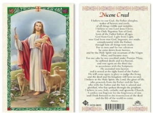 NICENO CREDO BUEN PASTOR. TARJETA SAGRADA LAMINADA 5 POR PEDIDO. - Imagen 1 de 1