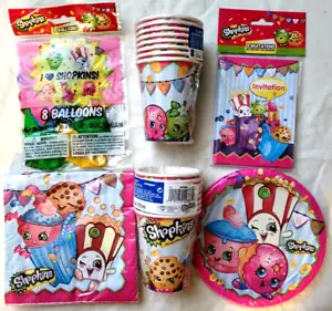 SHOPKINS Kit snack per feste di compleanno con palloncini, inviti spedizione gratuita - Foto 1 di 5