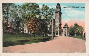 Main Building National Soldiers' Home Milwaukee WI Vintage PC Posted 1931 - Picture 1 of 2