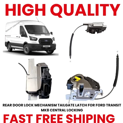 REAR DOOR LOCK MECHANISM TAILGATE LATCH FOR FORD TRANSIT MK8 CENTRAL LOCKING - Image 1 of 4
