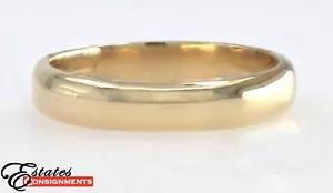Fascia nuziale Tiffany & Co oro giallo 14k 4 mm taglia 11 - Foto 1 di 7