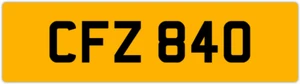 CFZ 840 C 3x3 DATELESS PRIVATE NUMBER PLATE CAM COL CHRIS CHAS CHARLIE CAL CON - Picture 1 of 1