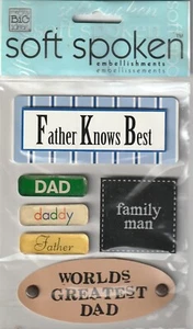MAMBI Soft Spoken 3D stickers FAMILY MAN Father Theme 93067 Fast FREE Shipping! - Picture 1 of 1