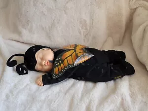 Vintage 1998 Anne Geddes Baby Butterflies Monarch Butterfly 9" - Picture 1 of 7