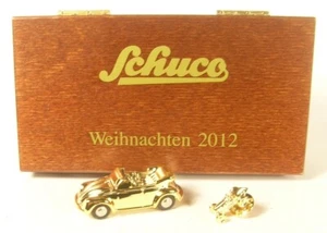 Piccolo Set VW Maggiolino Cabrio/Studio Spilla (Oro Colore) Natale 2012 IN H - Foto 1 di 1