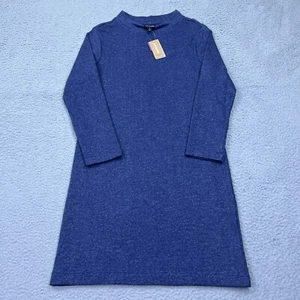Patagonia Mount Sterling Dress W's M Mockneck Blue French Terry Organic Cotton - Picture 1 of 11