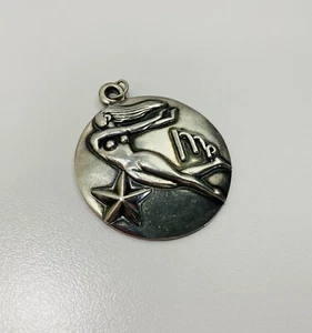 Ciondolo zodiaco argento sterling Margot de Taxco vintage Vergine 1,5" 5228 - Foto 1 di 7