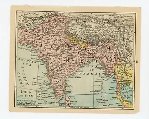 1911 Vintage Atlas Map Page - China Korea on one side India on the other side - Picture 1 of 2