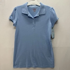 Cat & Jack School Uniform Polo XL 14/16 Girls Tab Short Sleeve Light Blue - Picture 1 of 10