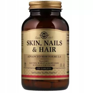 SOLGAR Skin, Nails & Hair 120/240/360 Tablets Advanced MSM Formula DHL - Picture 1 of 1