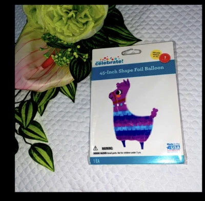Воздушный шар Llama — фольгированный шар 45-дюймовой формы для празднования фиолетового цвета Piñata Llama - Изображение 1 из 2