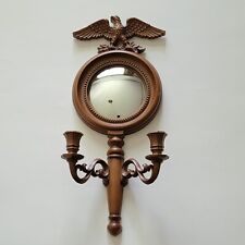 Vintage Syroco Federal Convex American Eagle Candle Wall Mirror sconce 4152 rare