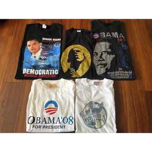 Original 2008 RARE Barack Obama Shirt Lot (5) Various Sizes EUC - Bild 1 von 12