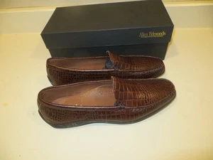 Allen Edmonds Mens Tampa Loafer Size 13D Brown Croc Driving Moc Shoe - Picture 1 of 6