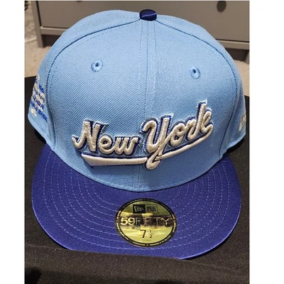New Era 59FIFTY Fitted Cap Light Blue New York Mets MLB Baseball Hat Size 7 1/2 - Image 1 of 3